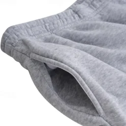 Hot OUKU Men's Fleece Pants Sweatpants Joggers Trousers Straight Leg Sweatpants Pocket Plain Comfort Breathable Outdoor Daily Going out Fashion Streetwear Black Wine