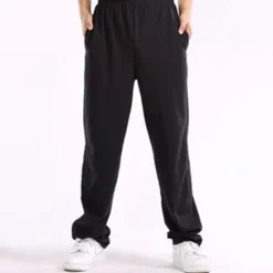 Hot OUKU Men's Fleece Pants Sweatpants Joggers Trousers Straight Leg Sweatpants Pocket Plain Comfort Breathable Outdoor Daily Going out Fashion Streetwear Black Wine