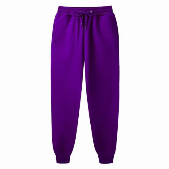 Clearance OUKU Men's Fleece Pants Sweatpants Joggers Winter Pants Trousers Side Pockets Elastic Waist Fleece Solid Color Comfort Warm Daily Casual Navy Apricot