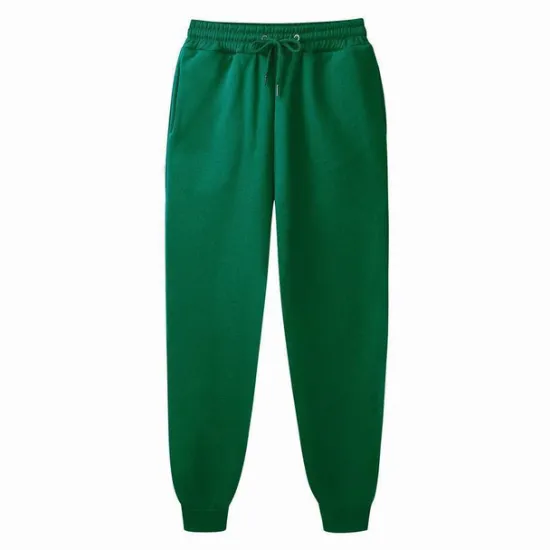 Clearance OUKU Men's Fleece Pants Sweatpants Joggers Winter Pants Trousers Side Pockets Elastic Waist Fleece Solid Color Comfort Warm Daily Casual Navy Apricot