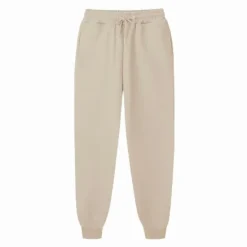 Clearance OUKU Men's Fleece Pants Sweatpants Joggers Winter Pants Trousers Side Pockets Elastic Waist Fleece Solid Color Comfort Warm Daily Casual Navy Apricot
