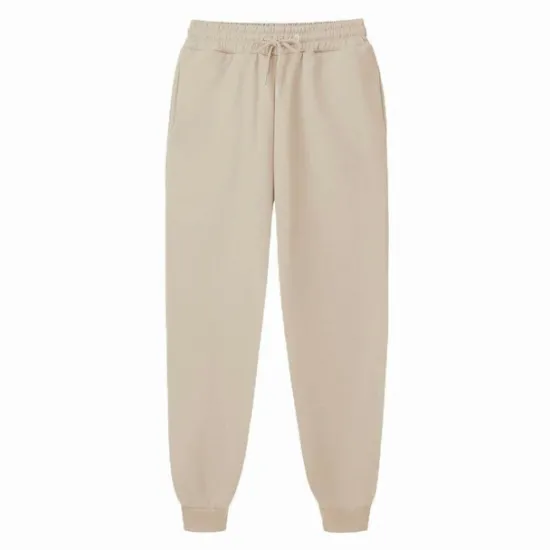 Clearance OUKU Men's Fleece Pants Sweatpants Joggers Winter Pants Trousers Side Pockets Elastic Waist Fleece Solid Color Comfort Warm Daily Casual Navy Apricot