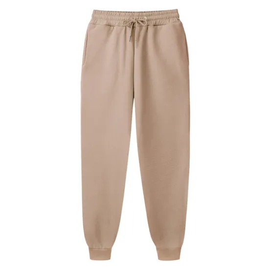 Clearance OUKU Men's Fleece Pants Sweatpants Joggers Winter Pants Trousers Side Pockets Elastic Waist Fleece Solid Color Comfort Warm Daily Casual Navy Apricot