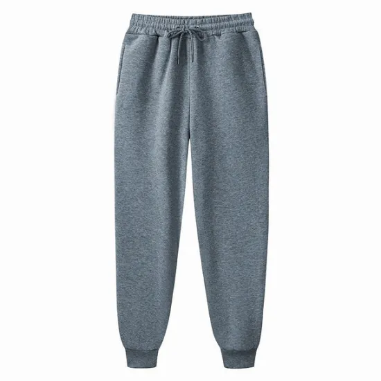 Clearance OUKU Men's Fleece Pants Sweatpants Joggers Winter Pants Trousers Side Pockets Elastic Waist Fleece Solid Color Comfort Warm Daily Casual Navy Apricot
