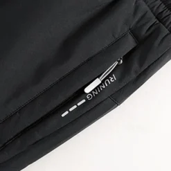 OUKU Men's Fleece Pants Winter Pants Trousers Casual Pants Pocket Drawstring Elastic Waist Plain Comfort Warm Sports Outdoor Daily Fashion Casual Black Dark Blue Micro-elastic