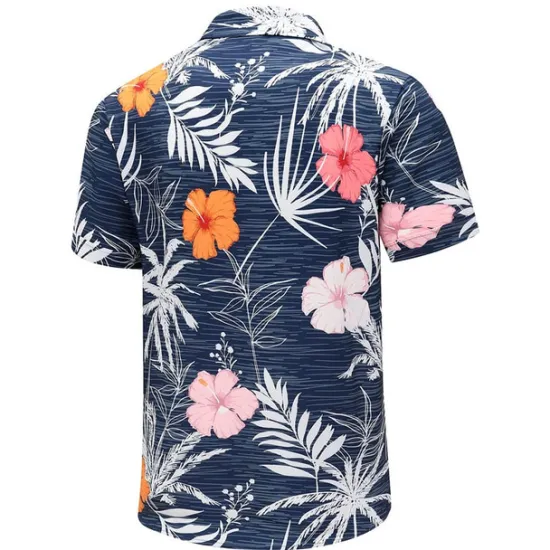 Outlet OUKU Men's Floral Coconut Tree Bus Shirt Summer Hawaiian Shirt Aloha Shirt Short Sleeves Shirt Turndown Fashion Streetwear Designer Outdoor Street Casual Black Yellow Navy Blue S M L