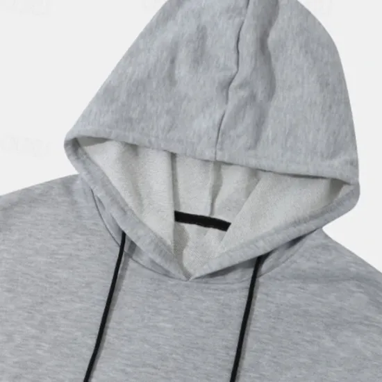 Sale OUKU Men's Floral Graphic Prints Hoodie Hoodies Sweatshirt Streetwear Basic Long Sleeve Hooded Sports & Outdoor Daily Sports White Gray Spring & Fall Designer