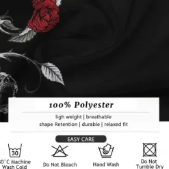 Best OUKU Men's Floral Halloween Costumes Day of the Dead Dress Shirt Button Up Shirt Long Sleeve Casual Business Casual Party Evening Wear Event / Party Daily Fall Winter Spring & Summer Shirt Collar Button