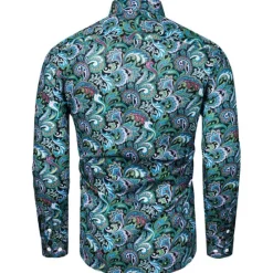 Clearance OUKU Men's Floral Paisley Shirt Boho Shirt Long Sleeve Sports Fashion Streetwear Outdoor Daily Fall & Winter Turndown Print Button-Down Black Red Purple Green