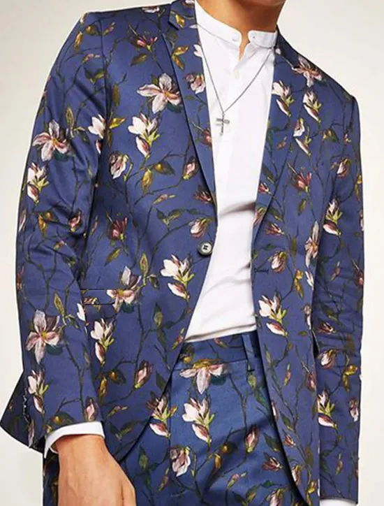 Online OUKU Men's Floral Plaid / Check Long Sleeve Turndown Fashion Streetwear Business Work Wear to work Going out Buttons Print