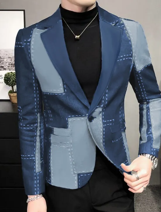 Online OUKU Men's Floral Plaid / Check Long Sleeve Turndown Fashion Streetwear Business Work Wear to work Going out Buttons Print