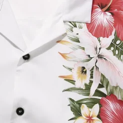 Discount OUKU Men's Floral Shirt Button Up Shirt Short Sleeve Tropical Fashion Hawaiian Casual Holiday Beach Summer Spring Turndown Print Button-Down Yellow Red Blue Purple Green