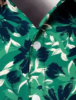 Outlet OUKU Men's Floral Shirt Button Up Shirt Long Sleeve Casual Daily Wear Going out Fall & Winter Turndown Print Button-Down Black Green