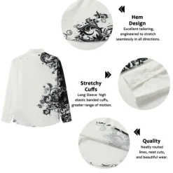 Hot OUKU Men's Floral Shirt Long Sleeve Fashion Designer Casual Daily Holiday Going out Spring & Summer Turndown 3D Print Button-Down Black Red Blue Brown Green