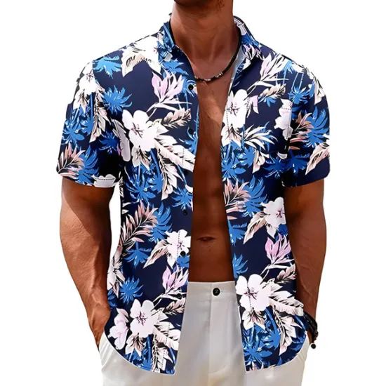 Clearance OUKU Men's Floral Tropical Flowers Shirt Summer Hawaiian Shirt Aloha Shirt Short Sleeves Shirt Turndown Fashion Designer Casual Outdoor Street Casual Black Yellow Red S M L