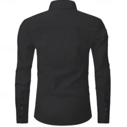 Best OUKU Men's Florals Western Shirt Cowboy Shirt Long Sleeve Western Spring Fall Turndown Button Up Black