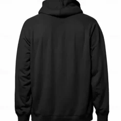 Sale OUKU Men's Footprint / Paw Viking Hoodies Sweatshirt Fashion Cool Long Sleeve Crew Neck Party Holiday Streetwear Black Blue Drawstring Fall Winter Designer