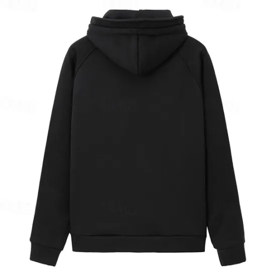 Sale OUKU Men's Full Zip Hoodie Zip Up Hoodie Tactical Hoodie Black Wine Army Green Khaki Dark Gray Hooded Plain Zip Up Pocket Sports & Outdoor Daily Holiday Polyester Streetwear Basic Casual Spring & Fall