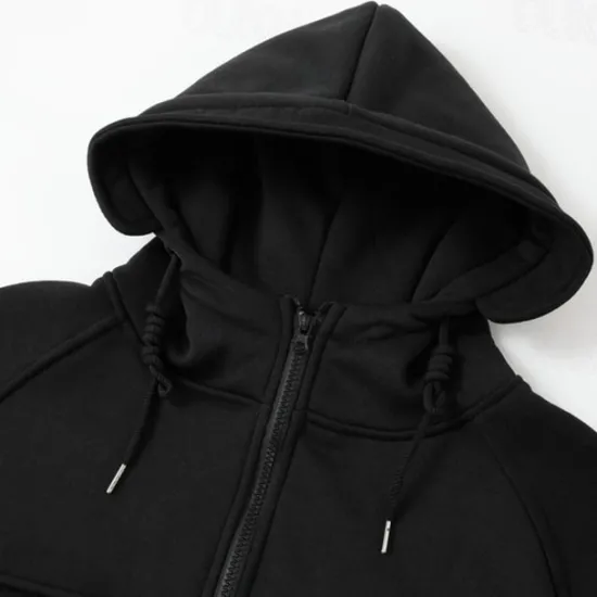 Sale OUKU Men's Full Zip Hoodie Zip Up Hoodie Tactical Hoodie Black Wine Army Green Khaki Dark Gray Hooded Plain Zip Up Pocket Sports & Outdoor Daily Holiday Polyester Streetwear Basic Casual Spring & Fall