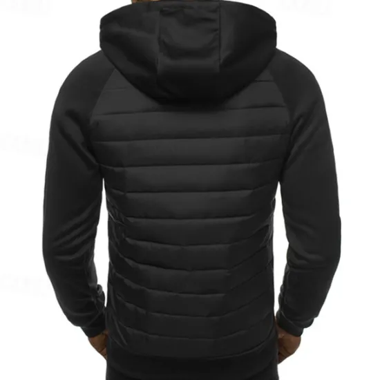 Outlet OUKU Men's Full Zip Hoodie Zip Up Hoodie Black Dark Gray Gray Hooded Color Block Zip Up Patchwork Pocket Sports & Outdoor Daily Holiday Polyester Streetwear Basic Casual Fall & Winter Clothing Apparel