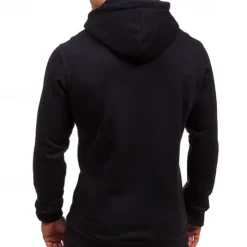 Clearance OUKU Men's Full Zip Hoodie Zip Up Hoodie Black Wine Navy Blue Light Grey Dark Gray Hooded Plain Zip Up Patchwork Pocket Sports & Outdoor Daily Holiday Polyester Streetwear Basic Casual Spring & Fall