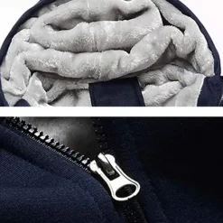Sale OUKU Men's Full Zip Hoodie Zip Up Hoodie Fleece Jacket Black Blue Light Grey Dark Gray Hooded Color Block Zip Up Patchwork Pocket Sports & Outdoor Daily Holiday Polyester Streetwear Basic Casual Fall