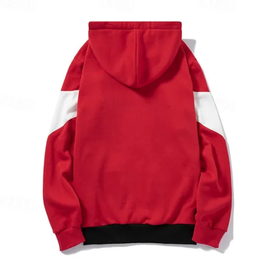Hot OUKU Men's Full Zip Hoodie Zip Up Hoodie White Red Blue Khaki Hooded Color Block Zip Up Patchwork Pocket Sports & Outdoor Daily Holiday Polyester Streetwear Basic Casual Fall & Winter Clothing Apparel