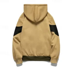 Hot OUKU Men's Full Zip Hoodie Zip Up Hoodie White Red Blue Khaki Hooded Color Block Zip Up Patchwork Pocket Sports & Outdoor Daily Holiday Polyester Streetwear Basic Casual Fall & Winter Clothing Apparel