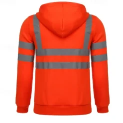 Outlet OUKU Men's Full Zip Hoodie Zip Up Hoodie Black Yellow Orange Green Hooded Color Block Zip Up Patchwork Sports & Outdoor Daily Holiday Cotton Streetwear Basic Casual Spring & Fall Clothing Apparel Hoodies