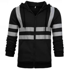 Outlet OUKU Men's Full Zip Hoodie Zip Up Hoodie Black Yellow Orange Green Hooded Color Block Zip Up Patchwork Sports & Outdoor Daily Holiday Cotton Streetwear Basic Casual Spring & Fall Clothing Apparel Hoodies
