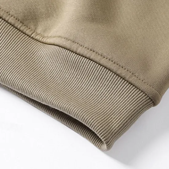 OUKU Men's Full Zip Hoodie Zip Up Hoodie Fuzzy Sherpa Fleece Jacket Fleece Hoodie Yellow Army Green Khaki Dark Gray Hooded Plain Zip Up Zipper Pocket Sports & Outdoor Daily Weekend Polyester Vintage Cool