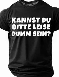 Clearance OUKU Men's Funny Slang German T Shirt Short Sleeve T shirt 3D Print Crew Neck Shirt Fashion Daily Street Casual Daily Black Red Blue Summer Spring All Seasons Clothing Apparel S M L XL XXL XXXL