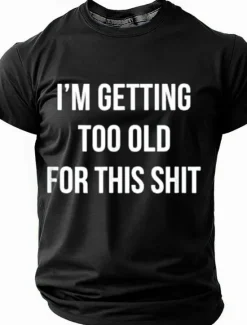 Discount OUKU Men's Funny Slang T Shirt Short Sleeve T shirt 3D Print Crew Neck Shirt Fashion Daily Basic Street Casual Daily Black Red Blue Summer Spring All Seasons Clothing Apparel S M L XL XXL XXXL