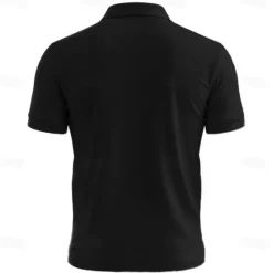 Online OUKU Men's Geometic Line Polo Short Sleeve Polo Shirts Collared Shirts Business Casual Outdoor Athleisure Daily Wear 3D Print Buttons Summer Red Blue Green
