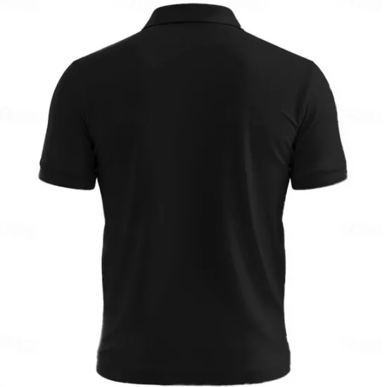 Discount OUKU Men's Geometic Line Polo Short Sleeve Polo Shirts Collared Shirts Casual School Outdoor Daily Wear Home Wear 3D Print Summer White Blue Gray