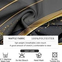 Hot OUKU Men's Geometic Line Waffle Polo Shirts Short Sleeve Polo Shirts Collared Shirts Business Casual Outdoor Street Dailywear Athleisure Buttons 3D Print Summer Blue Purple Orange