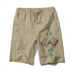 Outlet OUKU Men's Geometric Pattern Shorts Summer Shorts Beach Shorts Mid Waist Hawaiian Ethnic Style Casual Outdoor Holiday Going out Drawstring Elastic Waist Print Designer Clothing Apparel