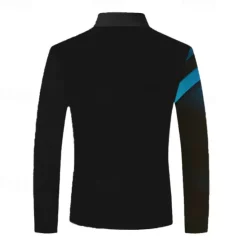 Clearance OUKU Men's Geometric Polo Shirts Golf Shirt Long Sleeve Polo Shirts Collared Shirts WorkWear Formal Wear Festival Wear Buttons 3D Print Fall & Winter Blue