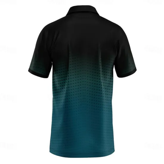 Hot OUKU Men's Geometric Polo Short Sleeve Polo Shirts Collared Shirts Business Casual School Outdoor Athleisure Daily Wear 3D Print Summer Lake blue Sky Blue Purple