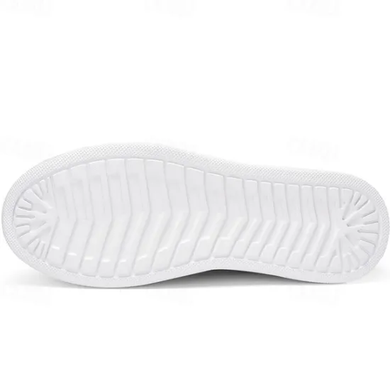 Clearance OUKU Men's Gold Metallic Low-Top Sneakers – Stylish Lace-Up Shoes with White Non-Slip Sole for Casual and Party Wear