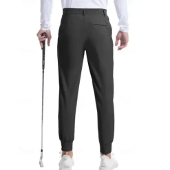 Outlet OUKU Men's Golf Pants Trousers Casual Pants Buttons Pocket Elastic Cuff Plain Comfort Sports Outdoor Daily Fashion Casual Dark Brown ArmyGreen Micro-elastic
