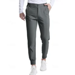 Outlet OUKU Men's Golf Pants Trousers Casual Pants Buttons Pocket Elastic Cuff Plain Comfort Sports Outdoor Daily Fashion Casual Dark Brown ArmyGreen Micro-elastic