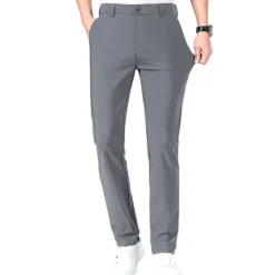 Hot OUKU Men's Golf Pants Trousers Casual Pants Stretch Pants Pocket Plain Comfort Breathable Outdoor Daily Going out Fashion Casual Black Blue