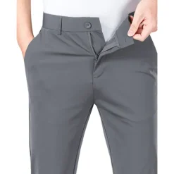 Hot OUKU Men's Golf Pants Trousers Casual Pants Stretch Pants Pocket Plain Comfort Breathable Outdoor Daily Going out Fashion Casual Black Blue
