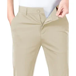 Hot OUKU Men's Golf Pants Trousers Casual Pants Stretch Pants Pocket Plain Comfort Breathable Outdoor Daily Going out Fashion Casual Black Blue