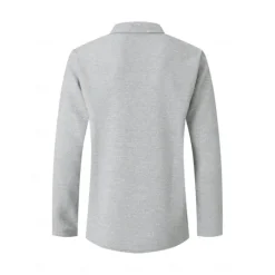 Outlet OUKU Men's Golf Polos Shirts Waffle Knit Polo Shirt Business Casual Ribbed Polo Collar Long Sleeve Fashion Basic Solid Color Knitting Fall Winter Regular Fit Black White Royal Blue Beige Grey Golf Polos