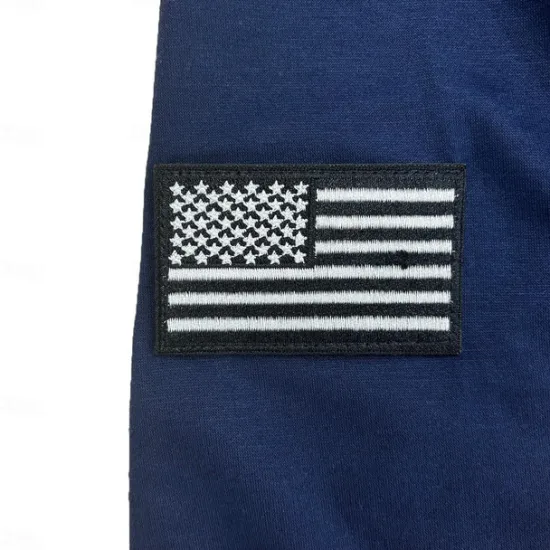 New OUKU Men's Golf Shirt American Flag Polo Shirt Work Daily Wear Quarter Zip Long Sleeve Fashion Comfortable National Flag Embroidery Zip Up Spring & Fall Regular Fit White Navy Blue Army Green Golf Black