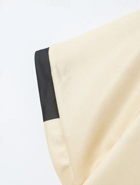 OUKU Men's Golf Shirt Golf Polos Shirts Work Casual Lapel Short Sleeve Basic Modern Color Block Patchwork Buttons Spring Regular Fit Black Blue sky blue Brown Green Light Grey Golf Shirt