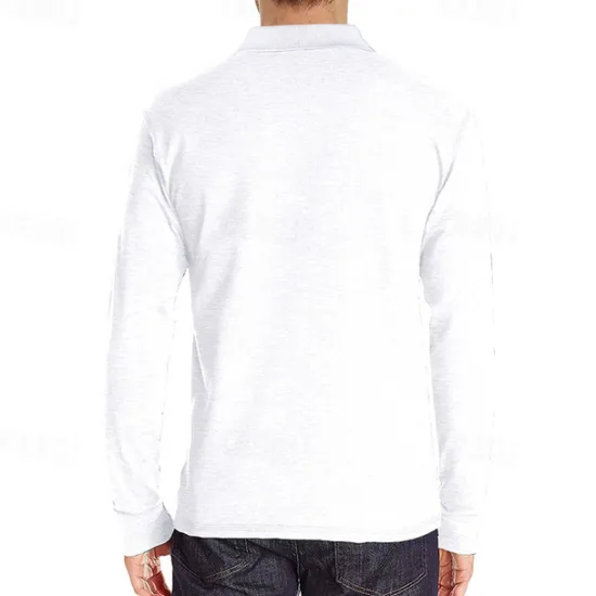 OUKU Men's Golf Shirt Golf Polo Work Casual Lapel Long Sleeve Basic Modern Solid Color Button Pocket Spring & Fall Regular Fit Wine Apricot Black White Dark Red Yellow Golf Shirt