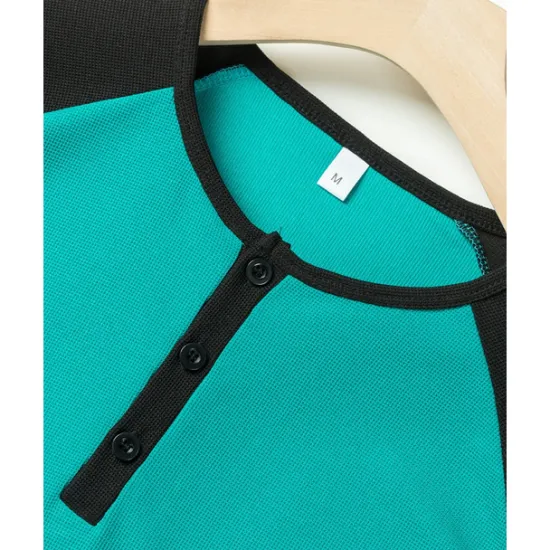 Clearance OUKU Men's Golf Shirt Golf Polos Shirts Work Casual Henley Short Sleeve Basic Modern Color Block Patchwork Buttons Summer Regular Fit Dark Red Orange Green Military Green Grey Golf Shirt